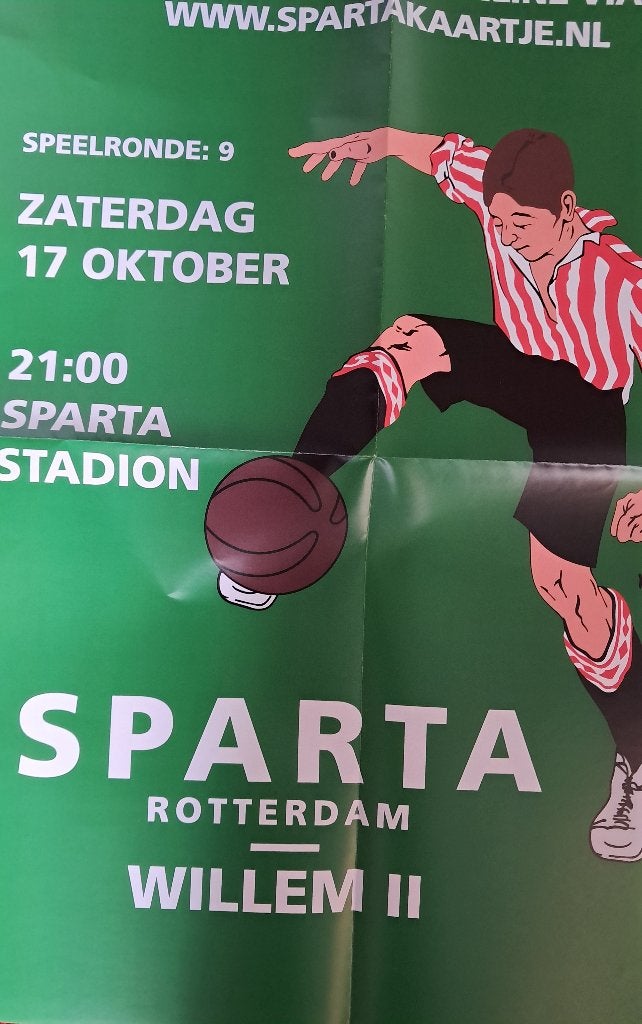 Sparta - Willem II 2026/2027 B, Verzamelen, Ophalen of Verzenden, Nieuw, Willem II, Poster, Plaatje of Sticker
