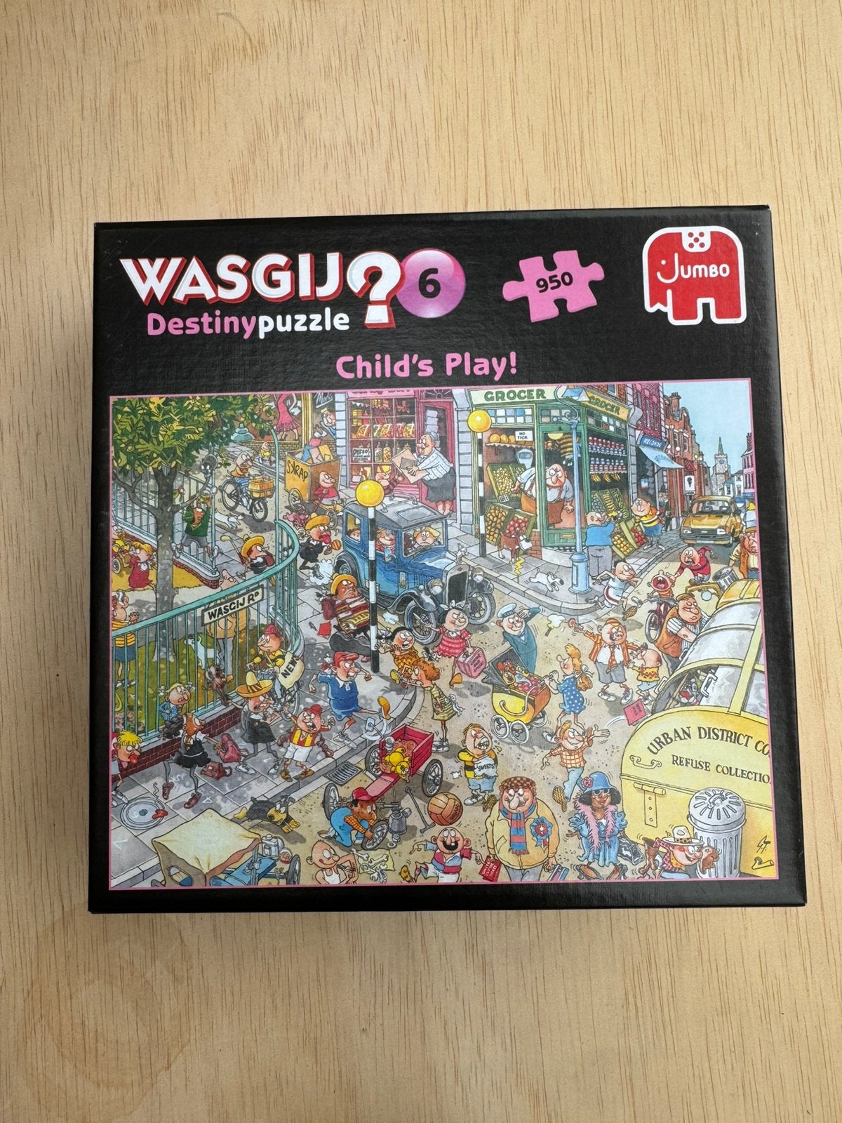 Wasgij puzzel nummer 6 Childs play 950 stukjes compleet, Hobby en Vrije tijd, Denksport en Puzzels, Ophalen of Verzenden, 500 t/m 1500 stukjes