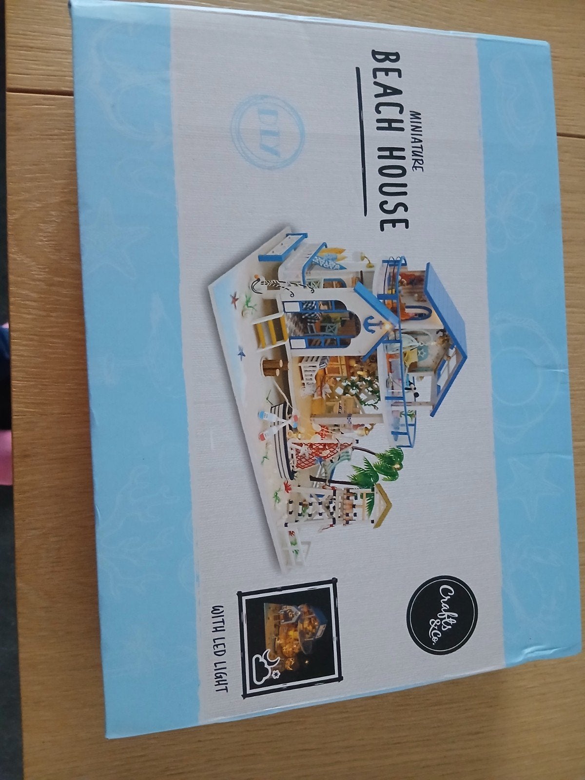 DIY Miniatuur Strandhuis Knutselset met LED-verlichting, Hobby en Vrije tijd, Ophalen, Zee en Strand, Nieuw, Meerkleurig