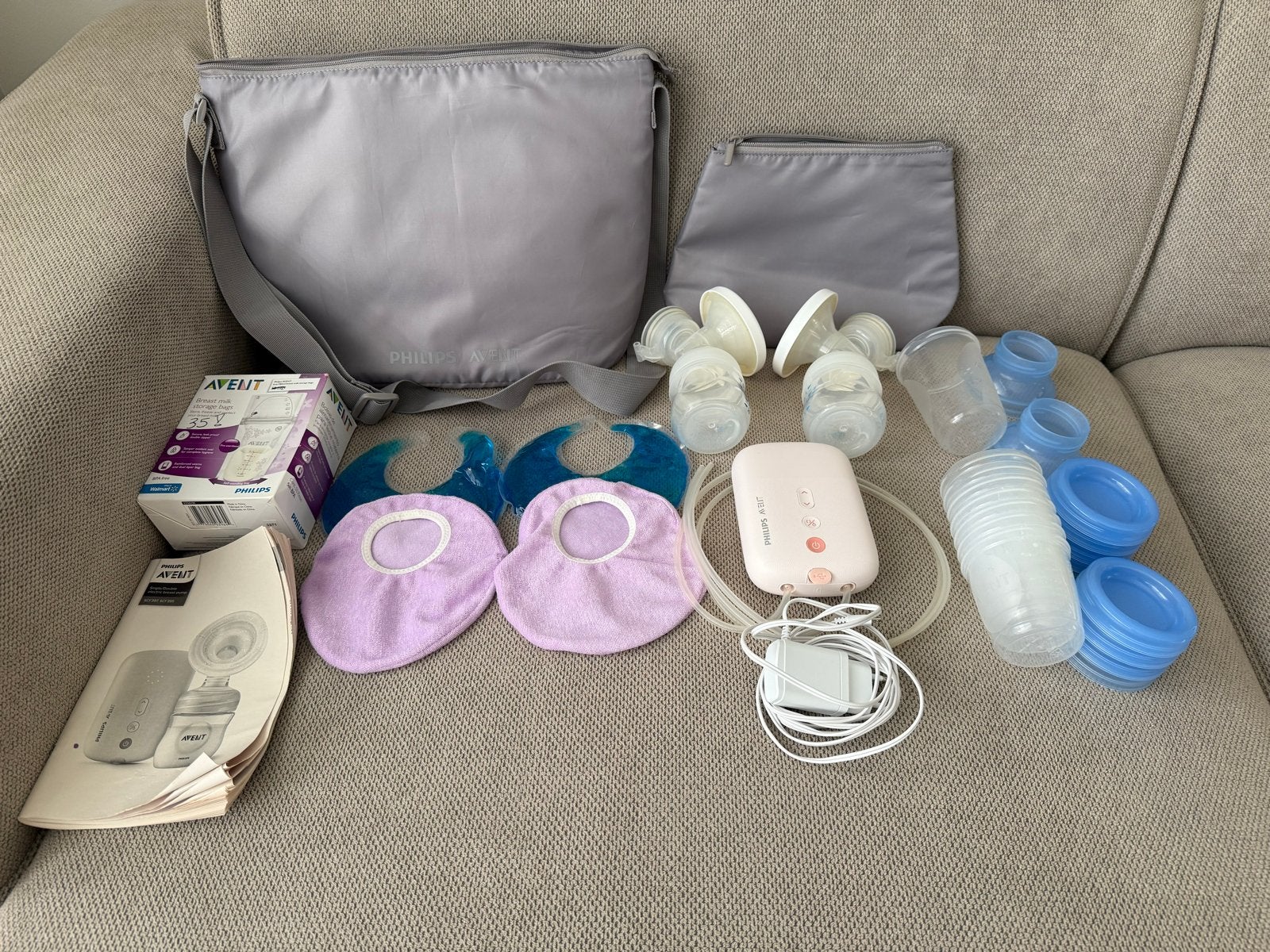 Philips Avent Elektrische Borstkolf SCF397 met accessoires, Ophalen, Zo goed als nieuw