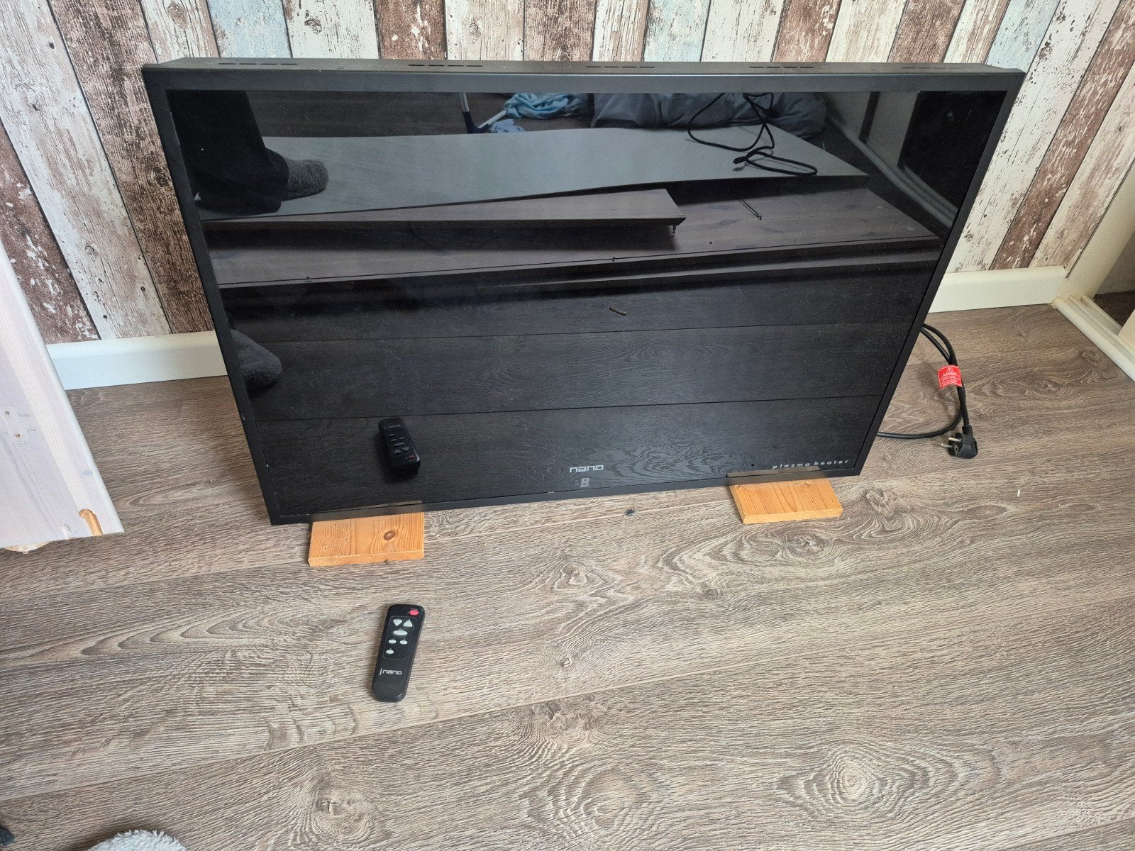 Nano Plazma Heater elektrische kachel scherm met 3 standen., Ophalen, Gebruikt, Vrijstaande haard