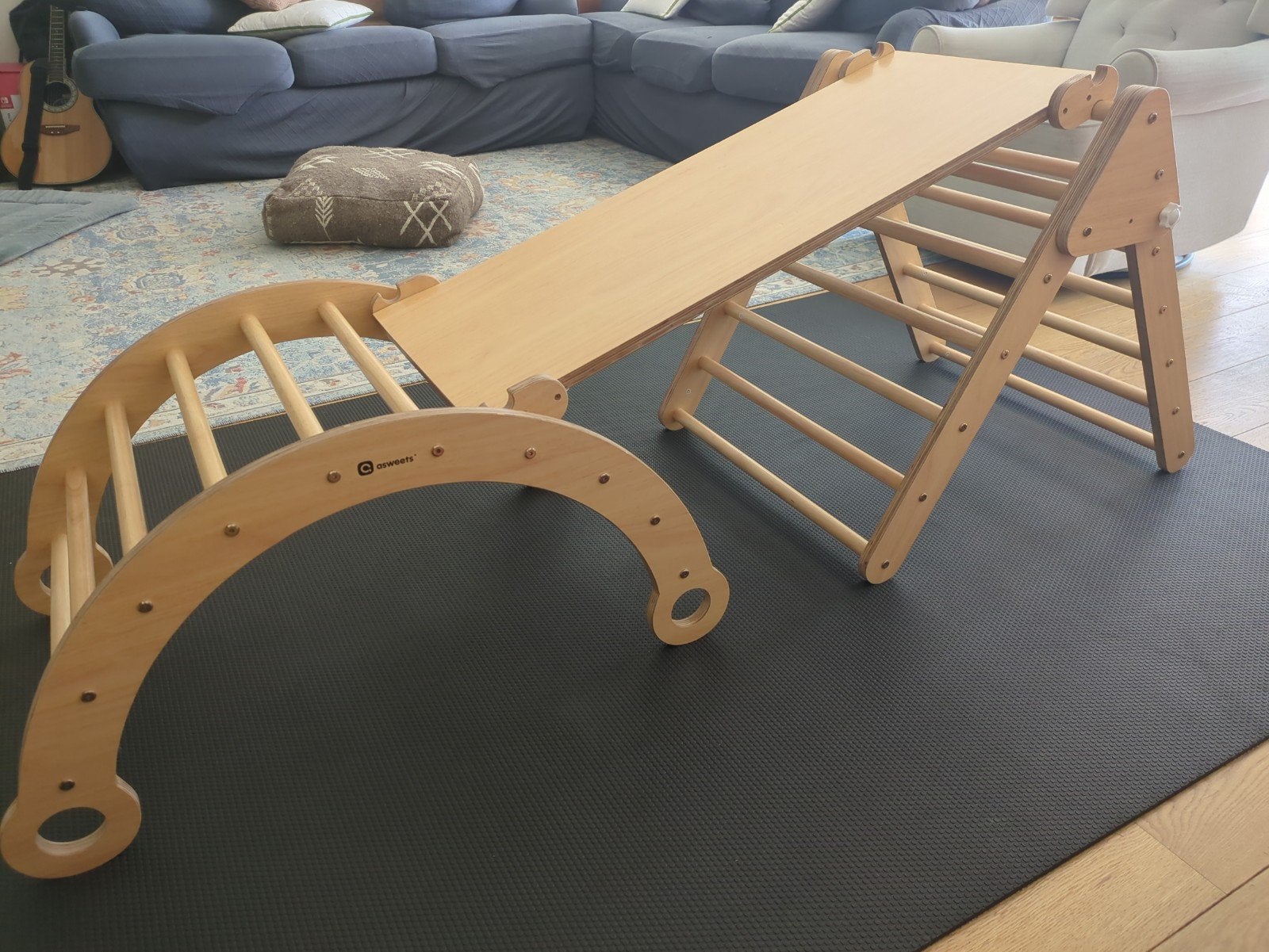 CAsweets / Asweets 4-in-1 Pikler Triangle Gym met Glijbaan e, Ophalen, Zo goed als nieuw, Jongen of Meisje