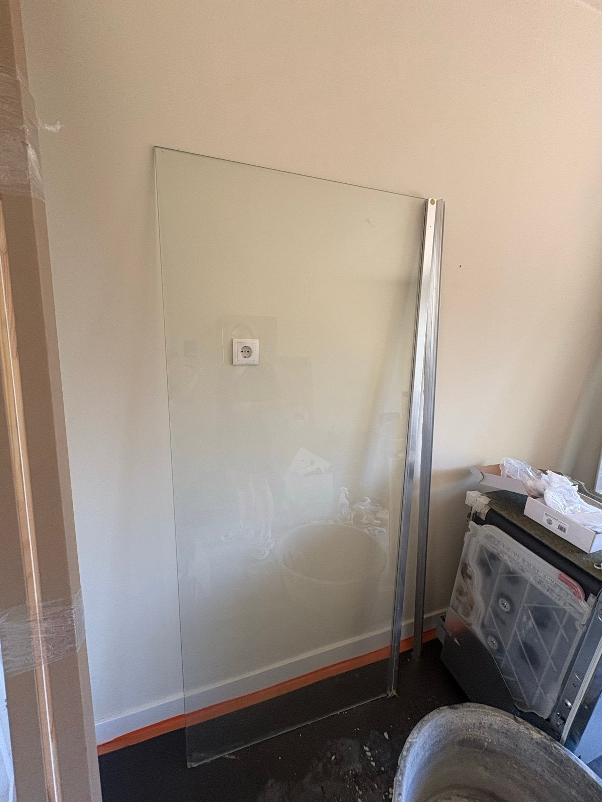 Glazen douchewand - goede staat, Ophalen, Nieuw, Met douche