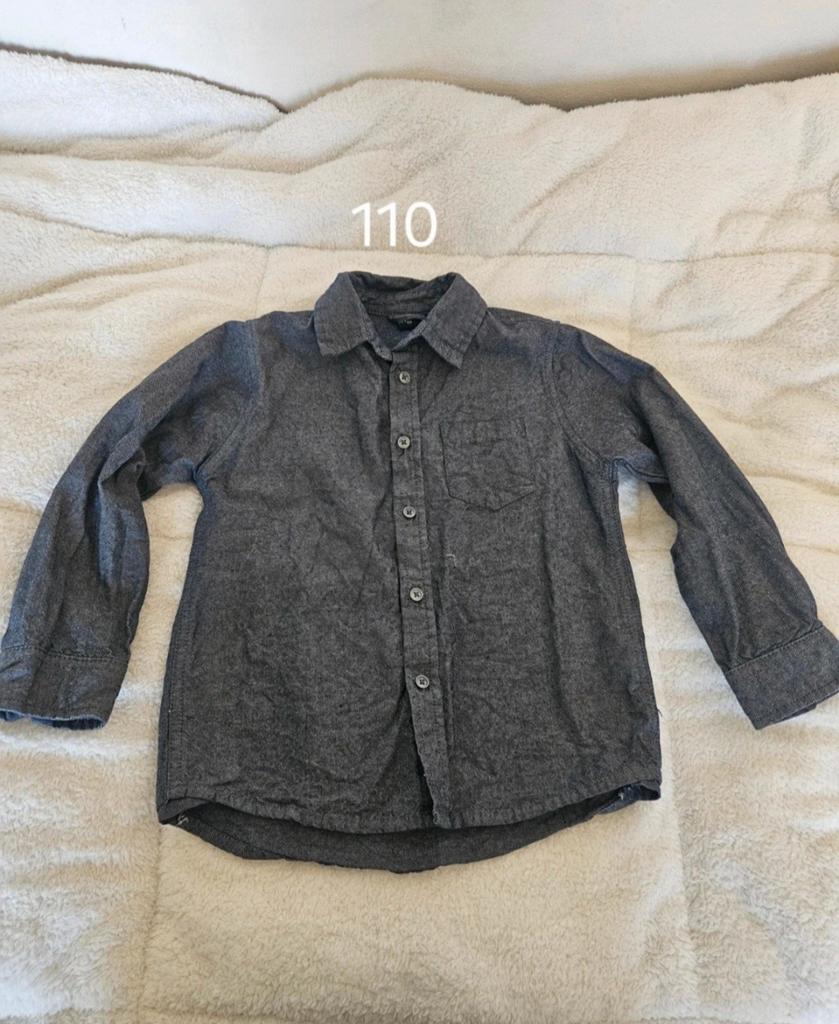 Grijs overhemd maat 110 voor jongens, Kinderen en Baby's, Kinderkleding | Maat 110, Gebruikt, Overhemd of Blouse, Ophalen of Verzenden