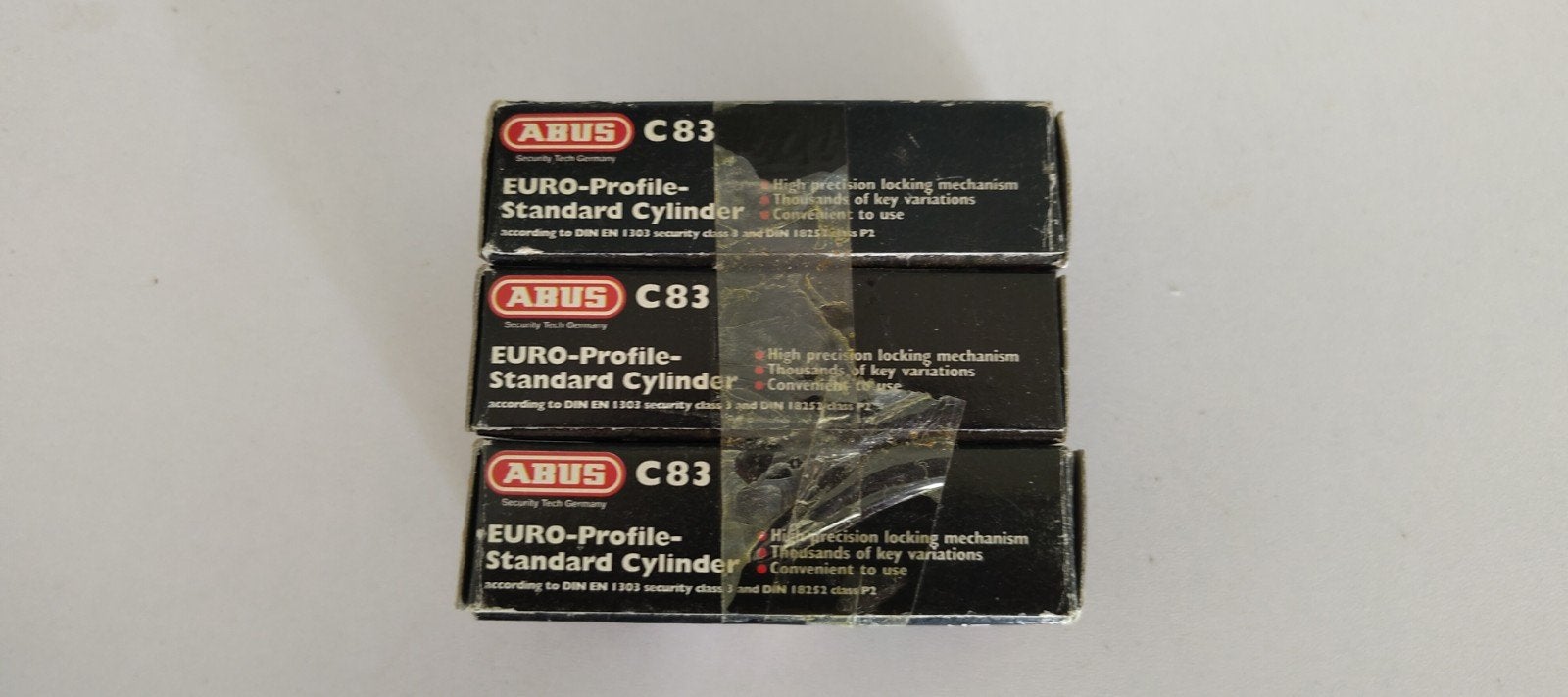 3x ABUS C83 Euro-Profiel-Cilinder 30/30 met sleutels, Doe-het-zelf en Verbouw, Ophalen of Verzenden, Nieuw, Rvs, Slot