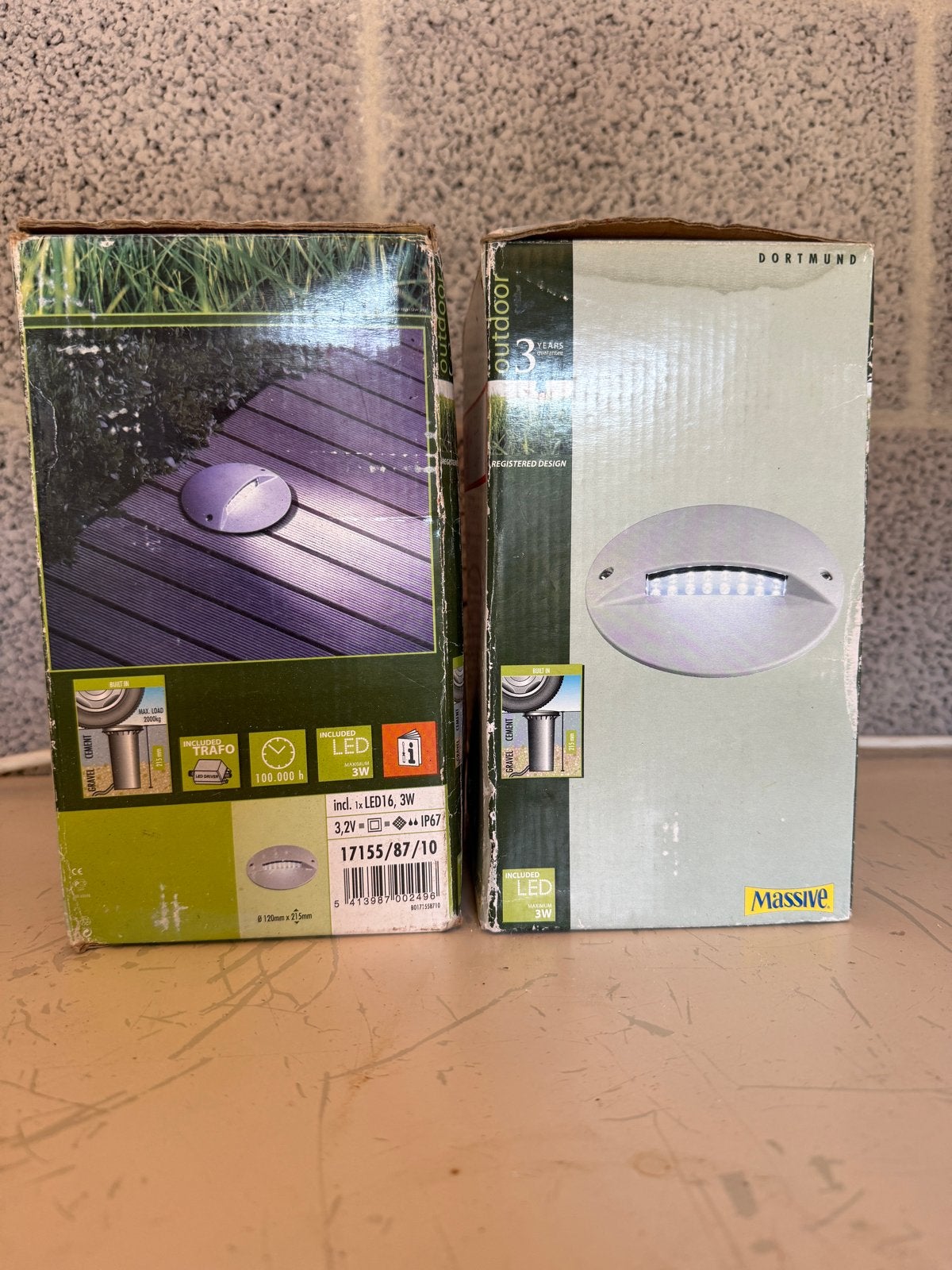 2x Massive Dortmund LED Grondspot - Nieuw in doos, Overige materialen, Verzenden, Minder dan 50 watt, Nieuw