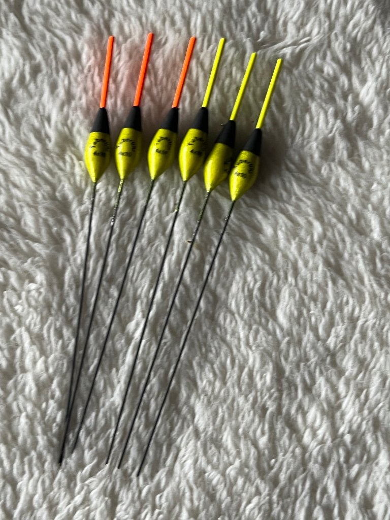 adv 143 / NIEUW set 6 dobbers TUBERTINI, Ophalen of Verzenden, Nieuw, Dobber of Lood