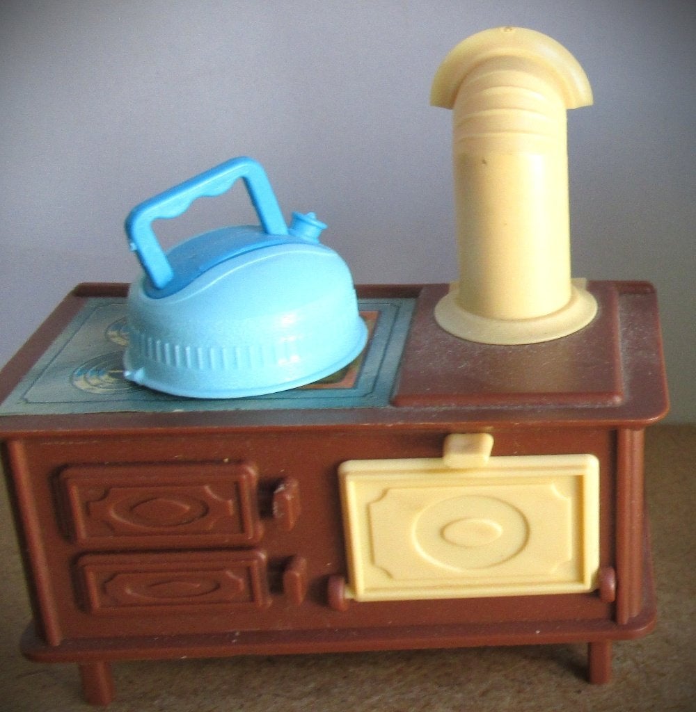 Fornuis~Poppenhuis fornuisje met ketel~Kolenfornuis, Verzamelen, Ophalen of Verzenden, Zo goed als nieuw, Gebruiksvoorwerp