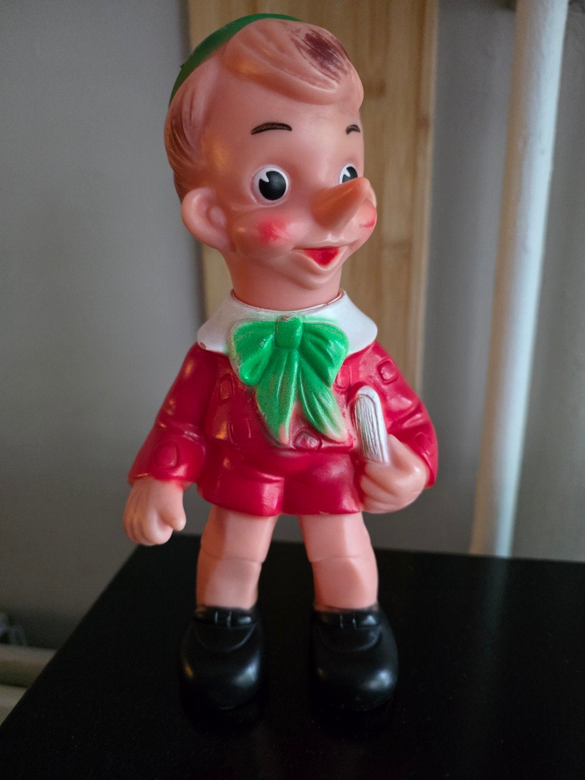 Vintage Pinokkio pieppop zeldzaam Ledraplastic Italie, Verzamelen, Ophalen of Verzenden, Gebruikt