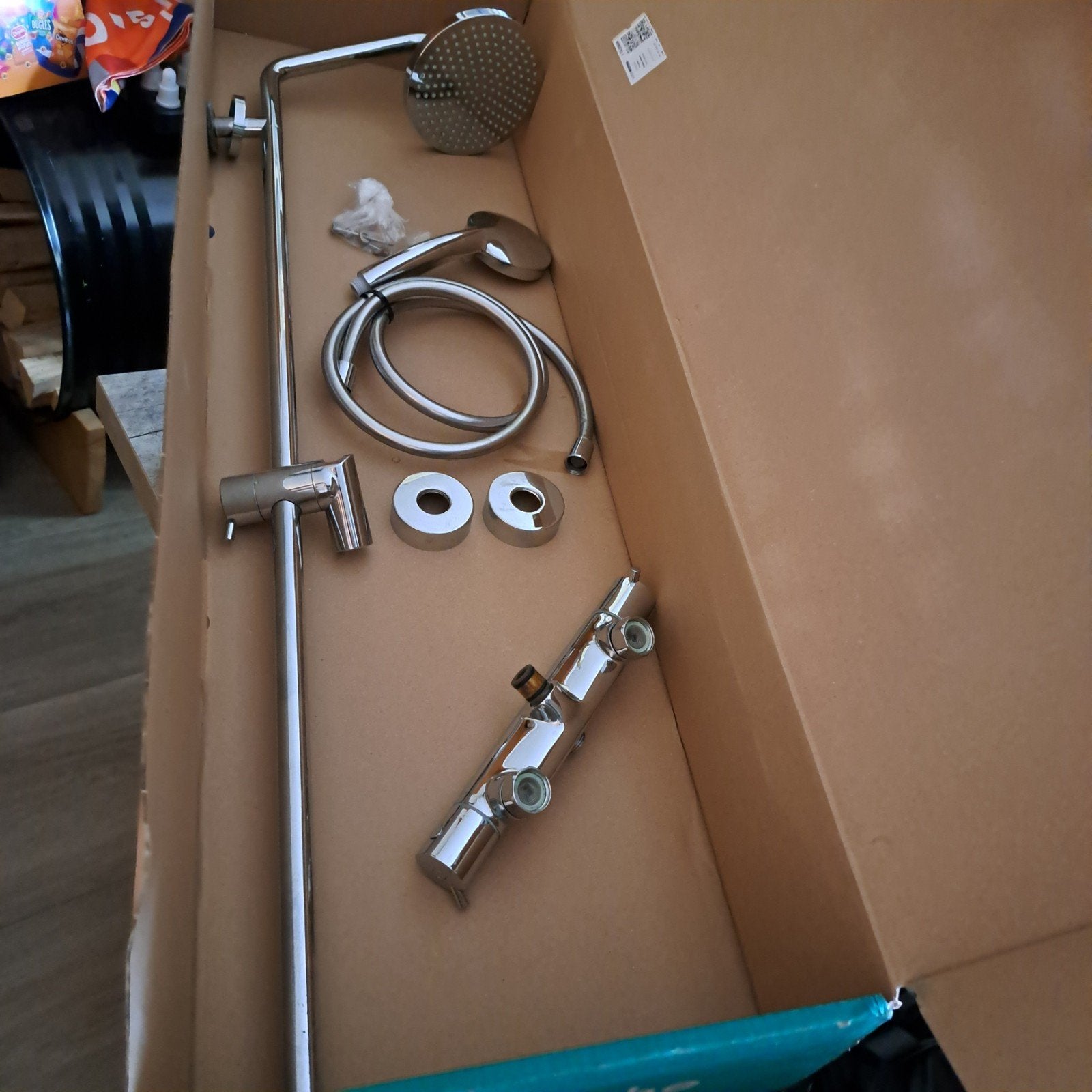 HansGrohe douche set, Ophalen, Chroom, Douche