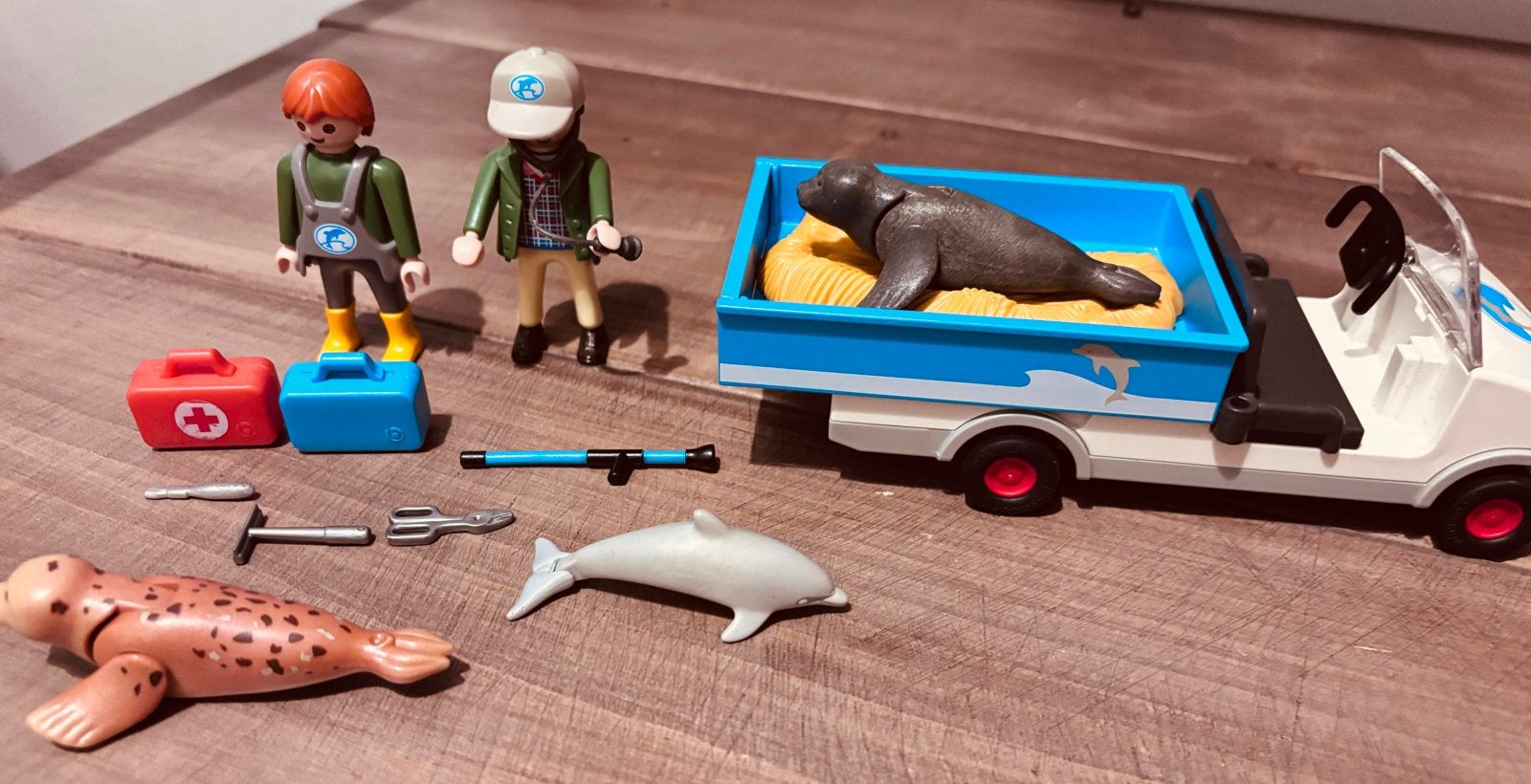 Playmobil 4464 Dierentuinauto zeeleeuwenvervoer!, Ophalen of Verzenden, Gebruikt, Jongen of Meisje