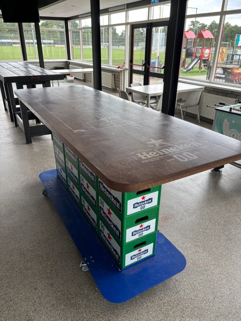 Statafel Heineken, Ophalen, Gebruikt