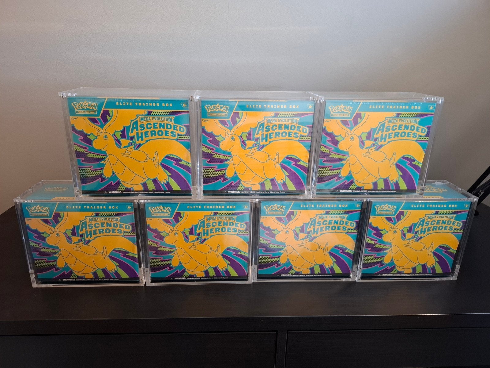 Pokémon 7x sealed Ascended Heroes ETB + Acryl Case, Ophalen, Nieuw, Overige typen