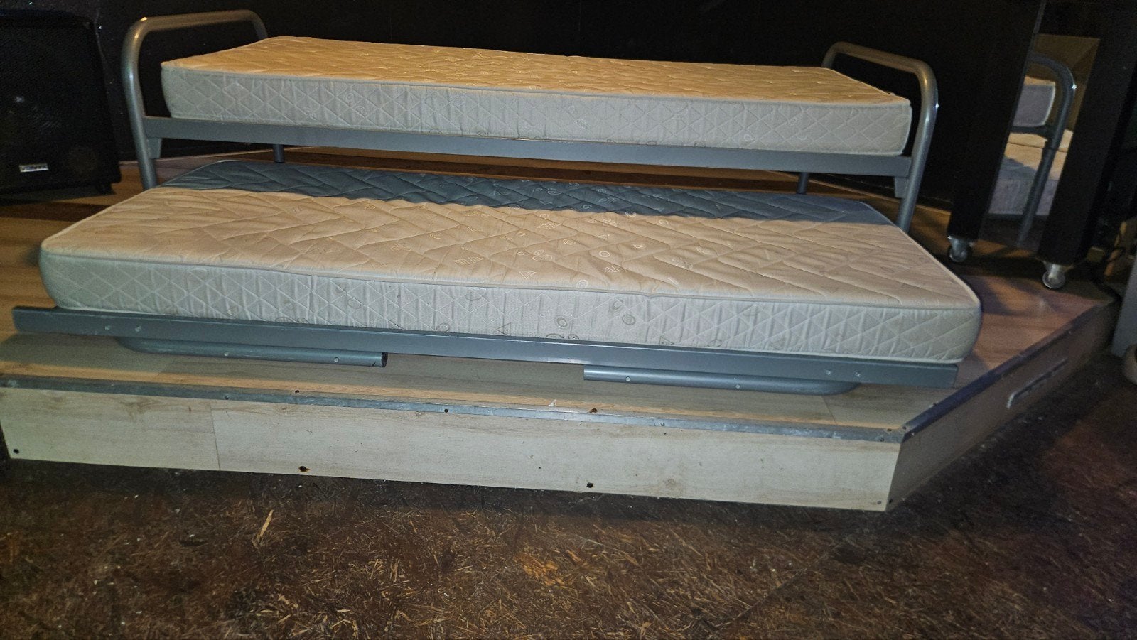 onderschuifbed incl. matrassen, Ophalen, 90 cm, Eenpersoons, 200 cm