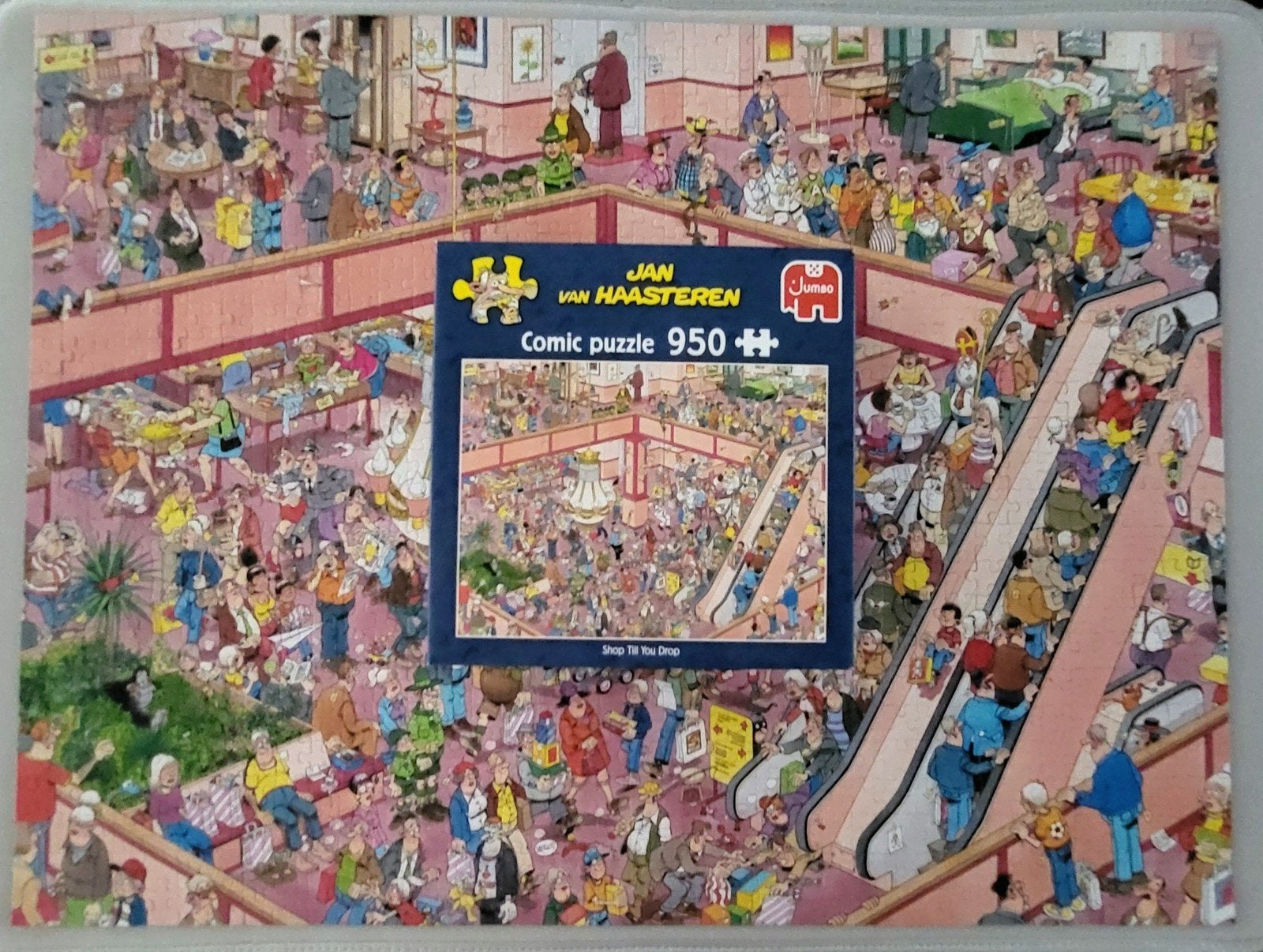 Shop Till You Drop 950 stukjes 🧩 met voorbeeldposter 🖼️, Ophalen of Verzenden, 500 t/m 1500 stukjes, Zo goed als nieuw