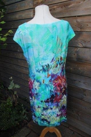 Jurk turquise Peter Hahn mt L Vaste prijs AANBIEDING, Blauw, Maat 42/44 (L), Ophalen of Verzenden, Zo goed als nieuw