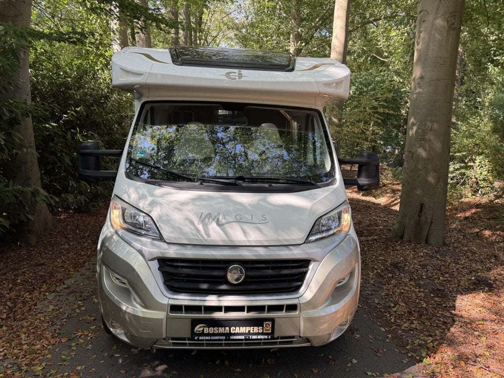 CI Magis 66 XT Queensbed 56000 km Hefbed 2x Airco 2020, Caravans en Kamperen, Campers, Overige merken, Ringverwarming, Fiat, Airbags