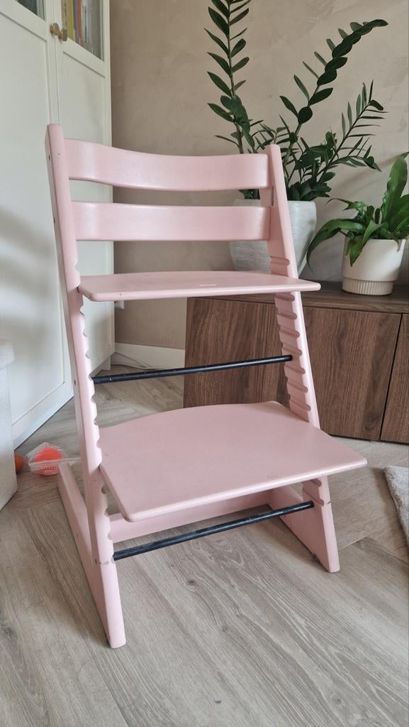 Stokke tripp trapp roze, Ophalen, Gebruikt, Meegroeistoel