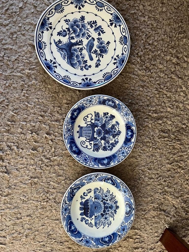 Set van 3 ECHTE Delfts Blauwe Wandborden, Ophalen