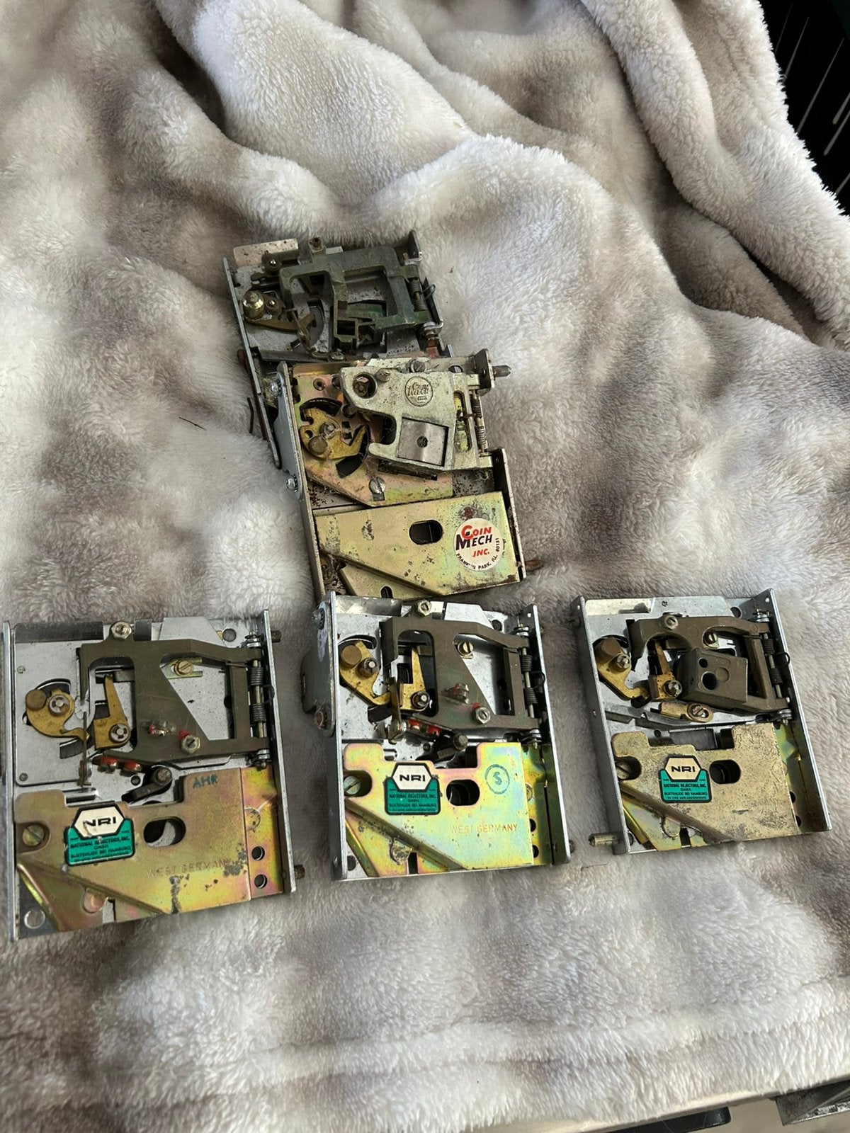 5 x munt proever.  Voor flipperkast, Ophalen, Gebruikt, Flipperkast