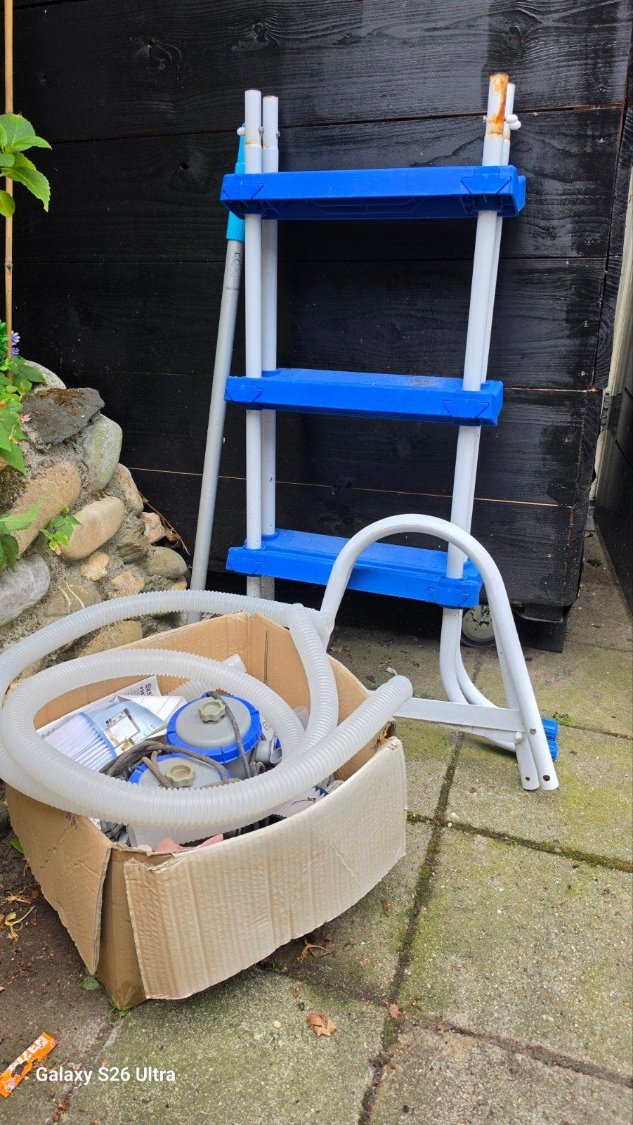 Zwembad accessoires: filter, slangen, ladder, Tuin en Terras, Zwembad-toebehoren, Ophalen of Verzenden, Gebruikt, Filter