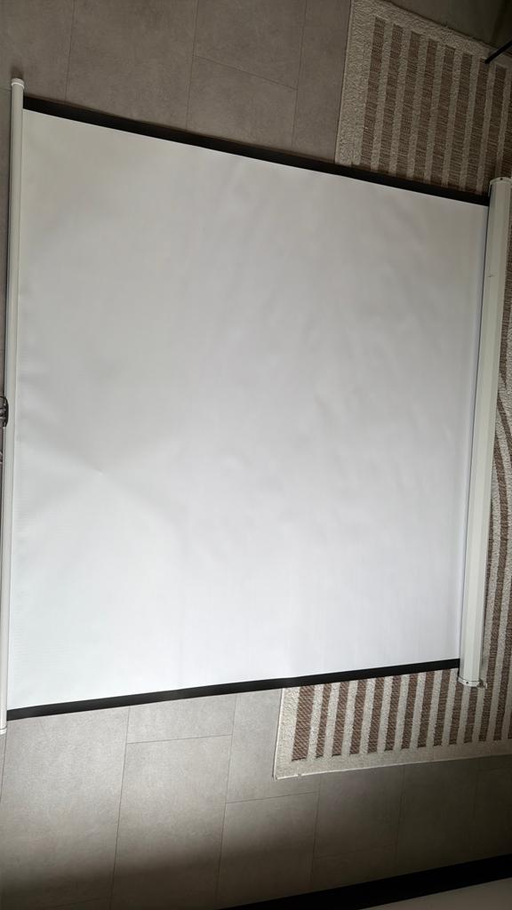 Beamer scherm 160cm breed, Audio, Tv en Foto, Projectieschermen, Ophalen of Verzenden, Handmatig, Zo goed als nieuw