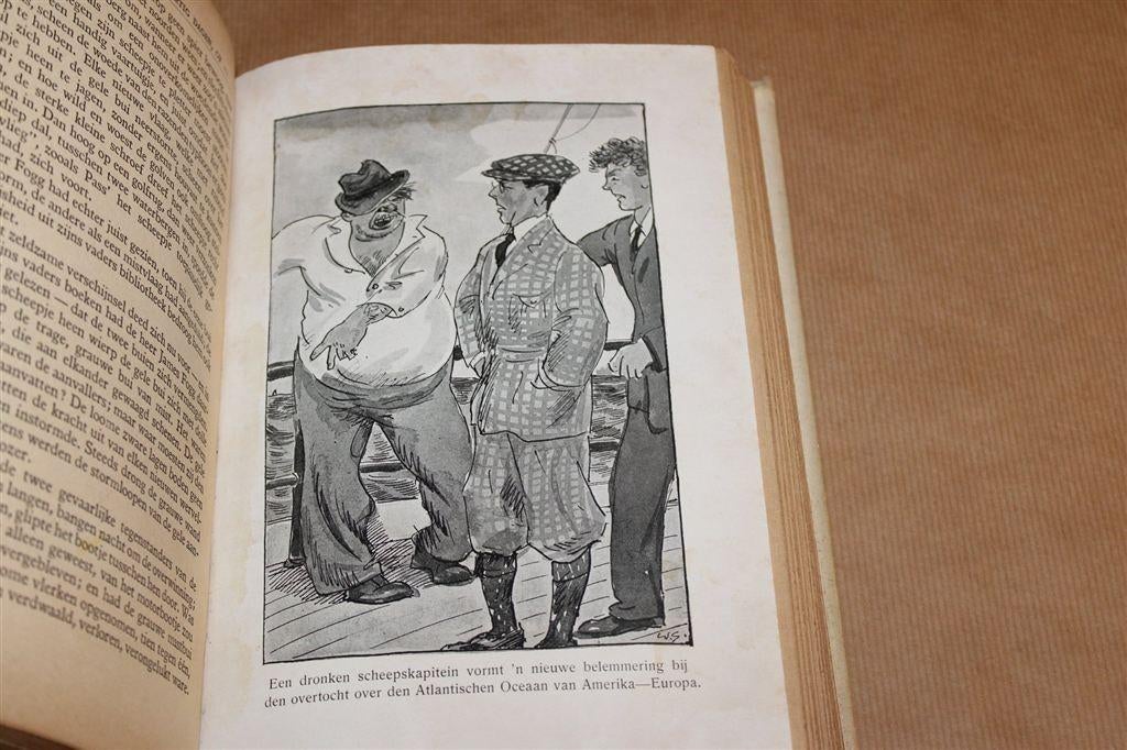 De Reis om de Wereld in 40 Dagen — J. Feith [6e Druk 1929], Ophalen of Verzenden, Gelezen