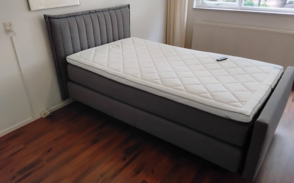 Auping Senioren Boxspring 120/200, Ophalen, Zo goed als nieuw, Twijfelaar, 120 cm
