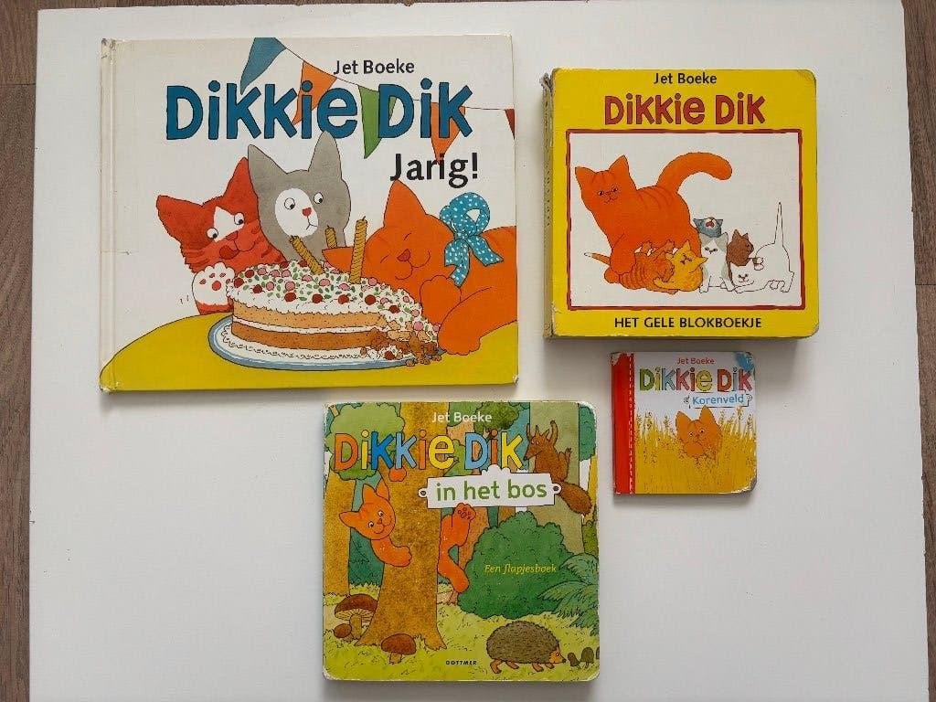 4 stuks:Graag gelezen Dikkie Dik boekjes,, Boeken, Gelezen, Dikkie Dik boekjes, Fictie algemeen, Jongen of Meisje