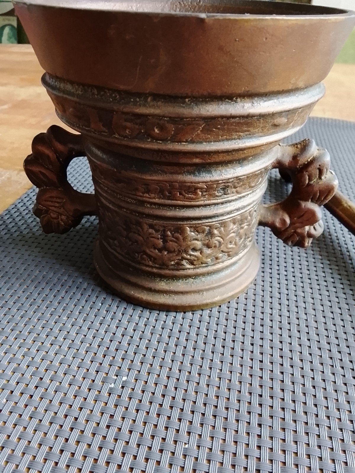 Antieke vijzel, Antiek en Kunst, Ophalen of Verzenden, Koper