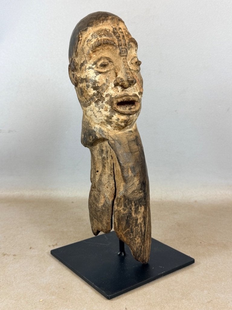 260615 Oud Afrikaans Idoma Sculpture with stand - Nigeria., Ophalen of Verzenden