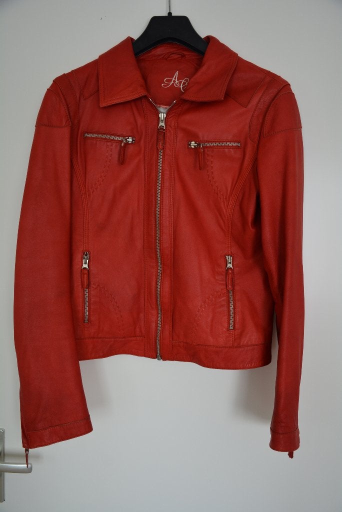 ZGAN leren jas ARMA., Ophalen of Verzenden, Zo goed als nieuw, Maat 42/44 (L), Rood