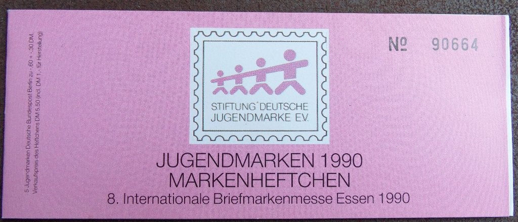 Postzegelboekje Duitsland – kinderpostzegels 1990 roze, Ophalen of Verzenden, 1990 tot heden, Postfris