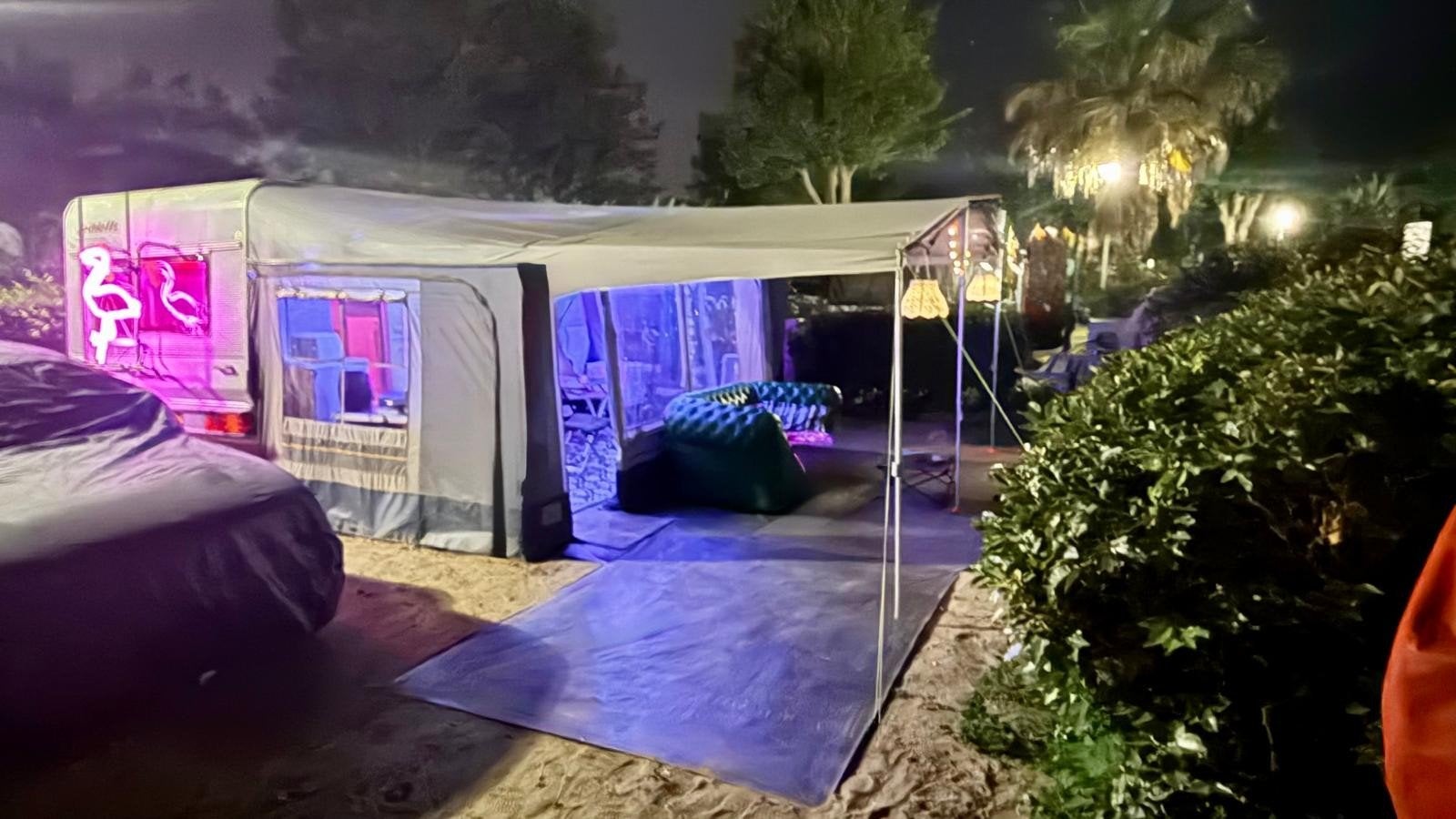 Voortent plus luifel voor Dethleffs New Line, Caravans en Kamperen, Ophalen of Verzenden, Gebruikt, Overige merken