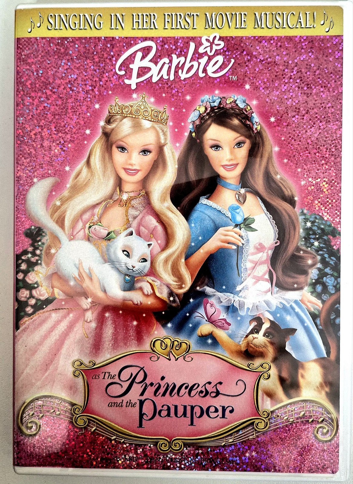 2-DVD  BARBIE: The Princess And The Pauper (niet NL ondert.), Alle leeftijden, Ophalen of Verzenden, Gebruikt, Anime (Japans)