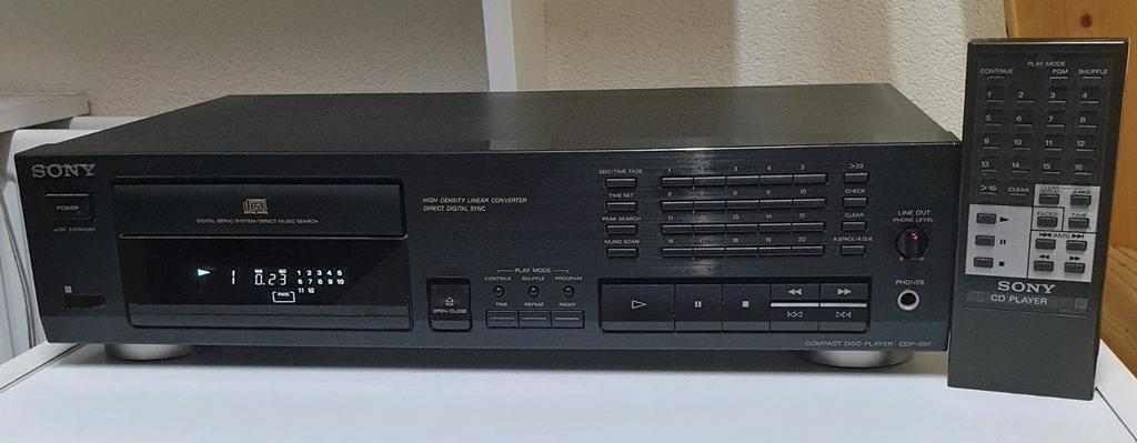 Sony cd speler cdp-597 + afstandsbediening, Ophalen of Verzenden, Sony