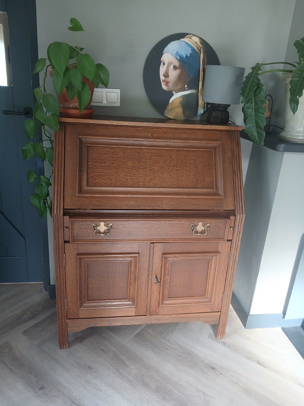 Vintage secretaire bureau, Ophalen, Gebruikt