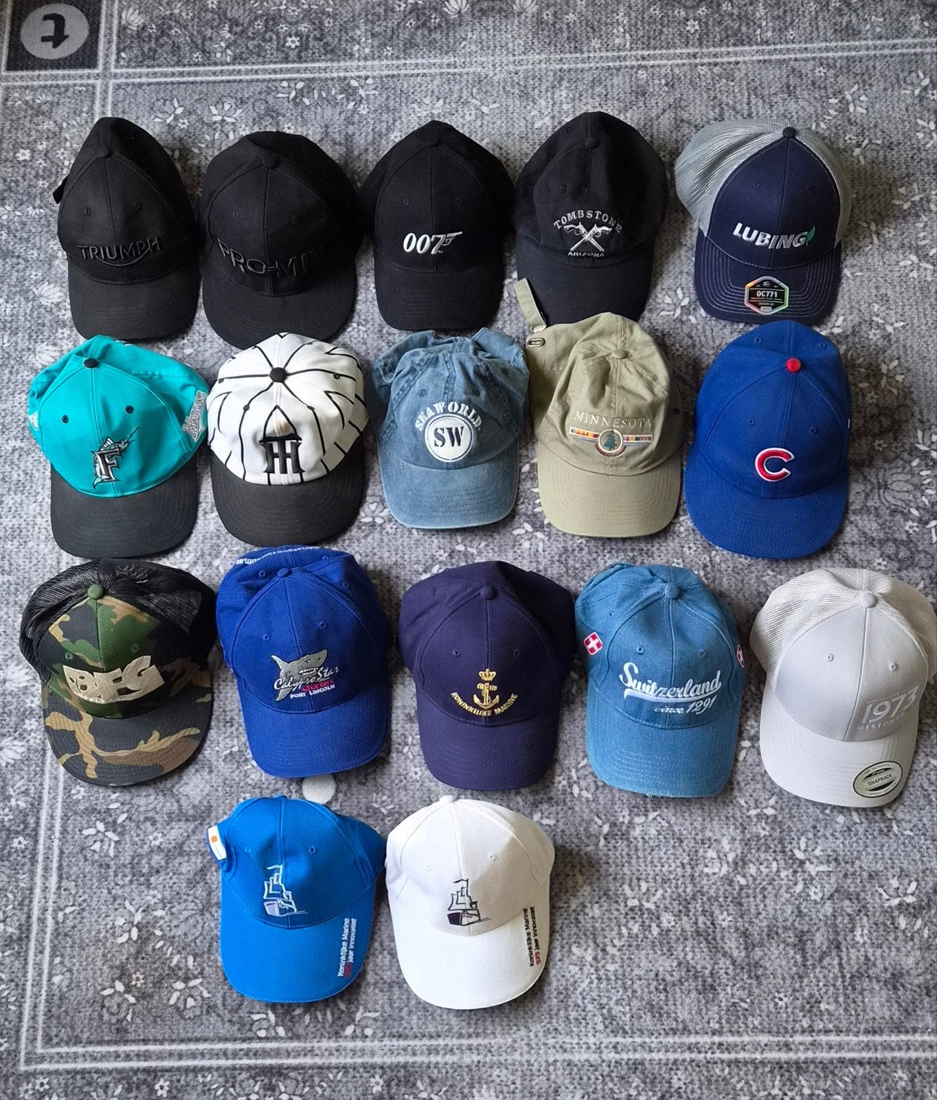 Grote collectie baseball caps en petten - Diverse merken, New Era, One size fits all, Ophalen of Verzenden, Pet