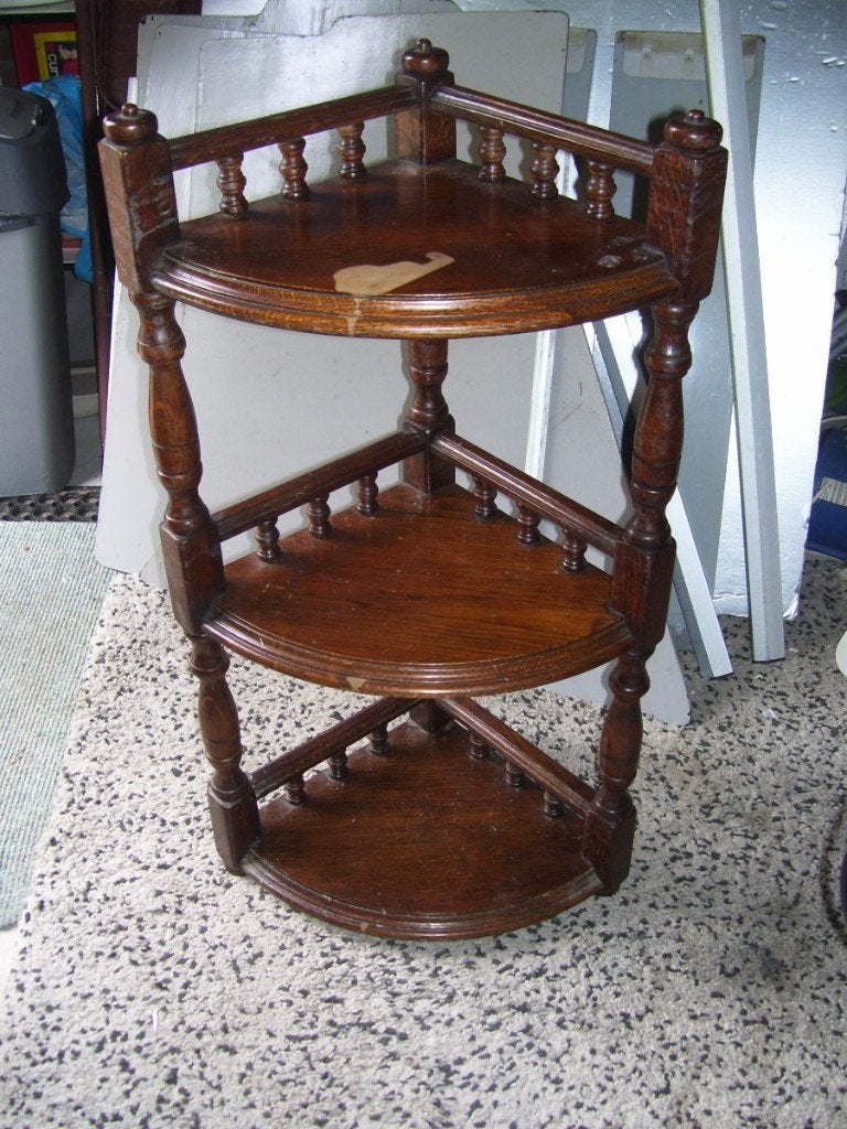 HOEKVITRINE KAST, Huis en Inrichting, Kasten | Vitrinekasten, Ophalen, Eikenhout, 50 tot 100 cm, Zo goed als nieuw