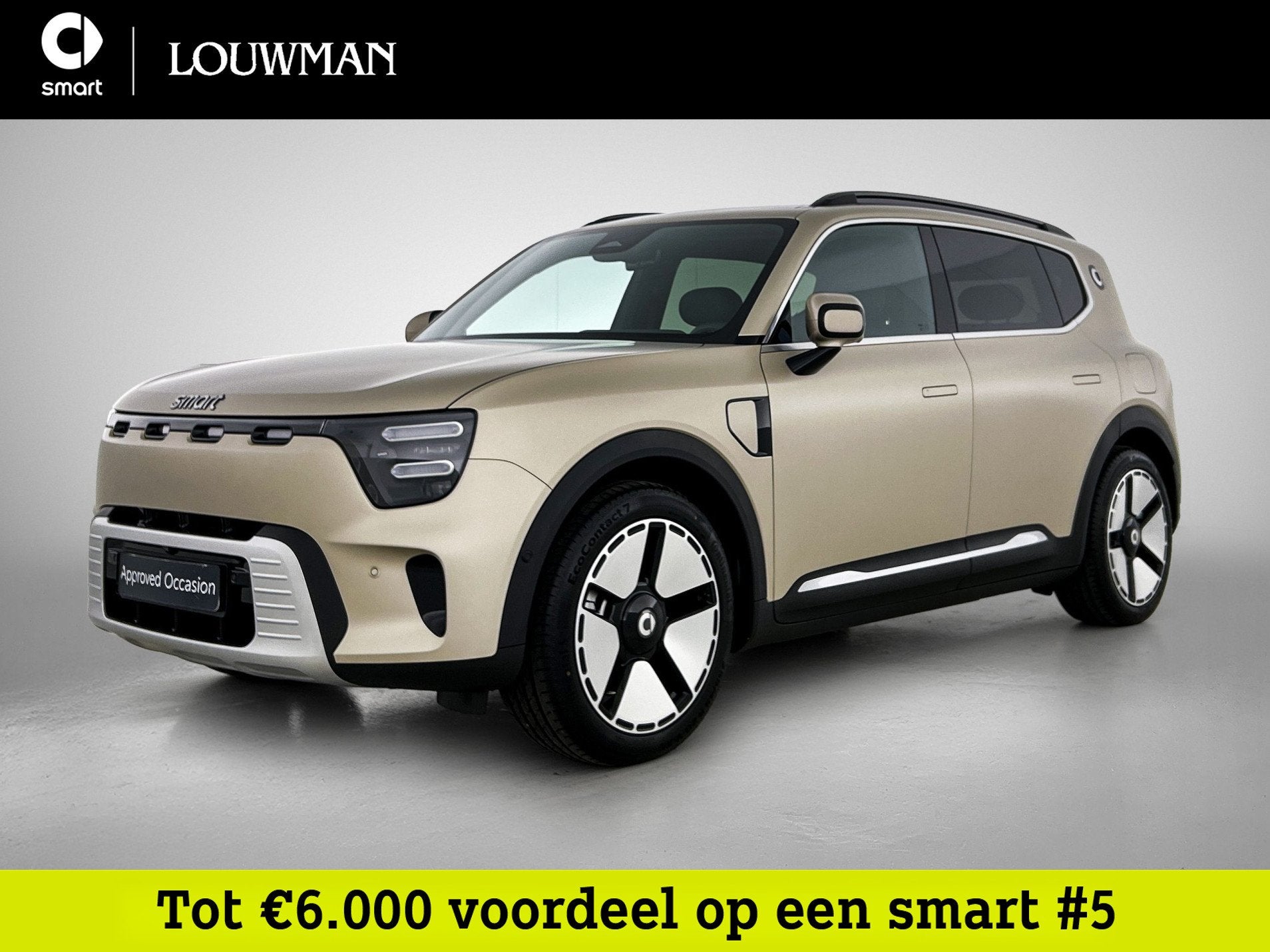 Smart #5 Premium 100 kWh | Panoramadak | Warmtepomp | Adapt., Auto's, Automaat, Achterwielaandrijving, 2260 kg, Beige