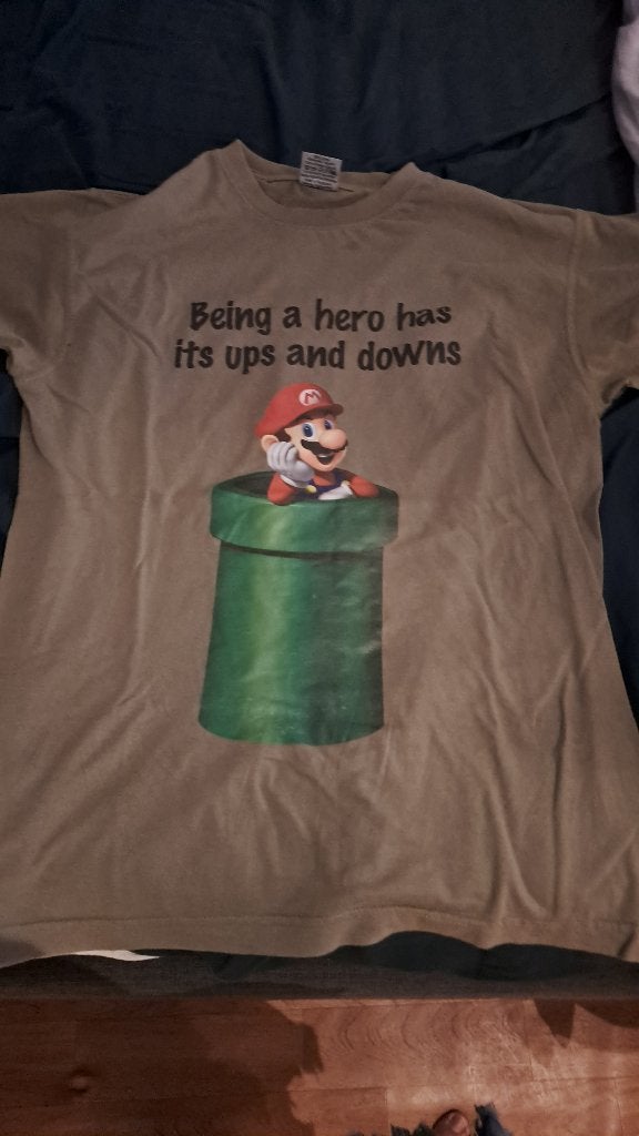 Mario tshirt, Ophalen of Verzenden, Gedragen, Maat 48/50 (M), Groen