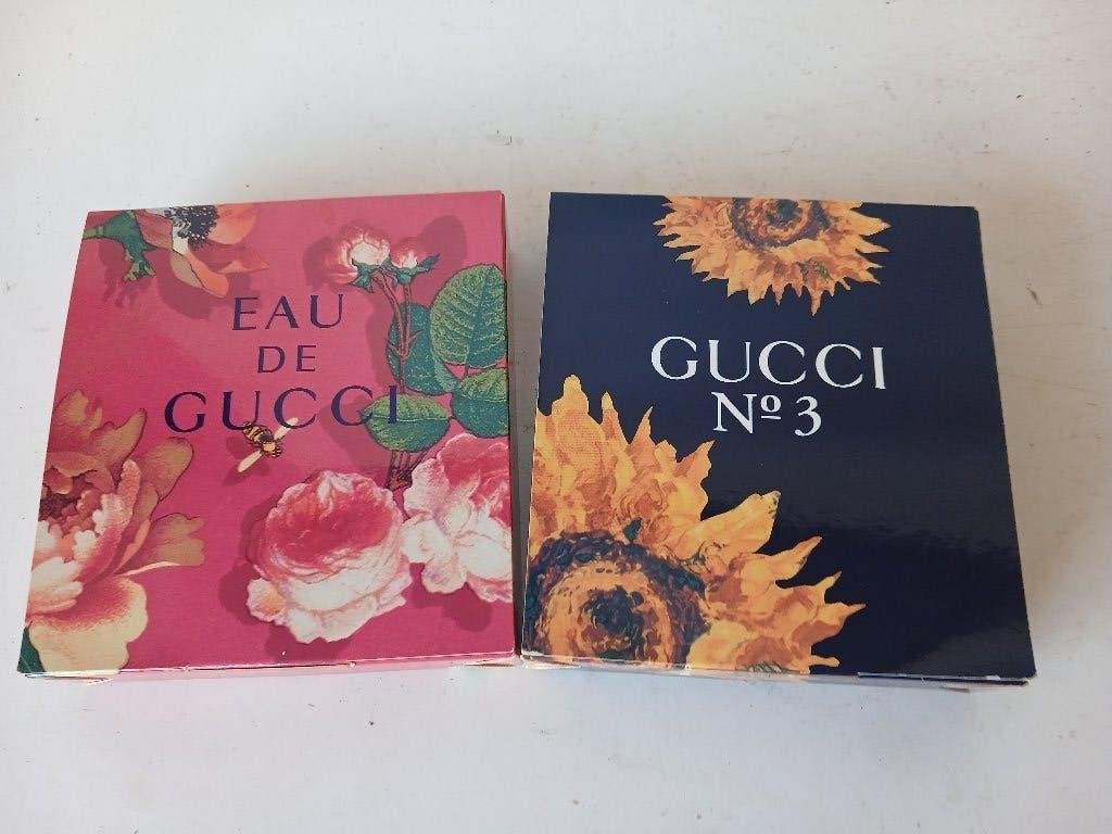 2 coffrets Gucci : Gucci no 3 en Eau de Gucci eau de ..., Verzenden, Nieuw, Miniatuur, Gevuld