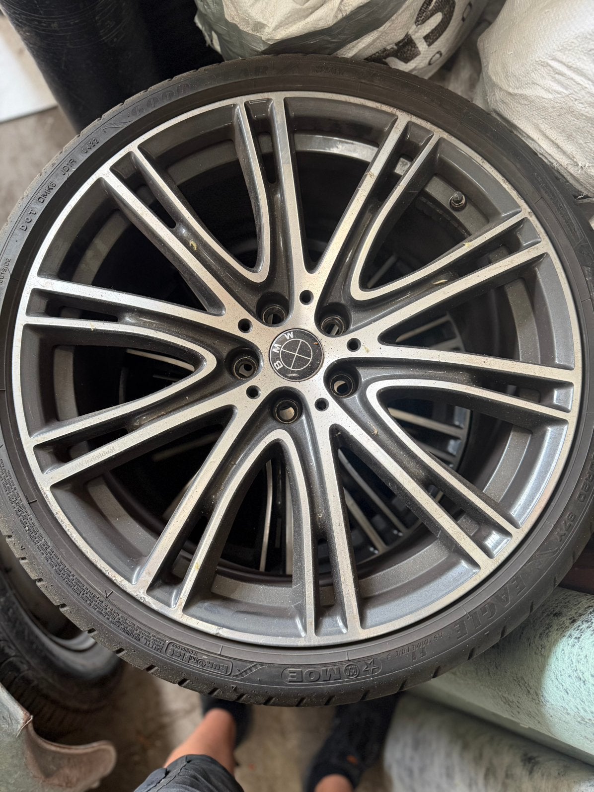 Bmw 759i velgenset met zomerbanden., Ophalen of Verzenden, Zomerbanden, Velg(en)