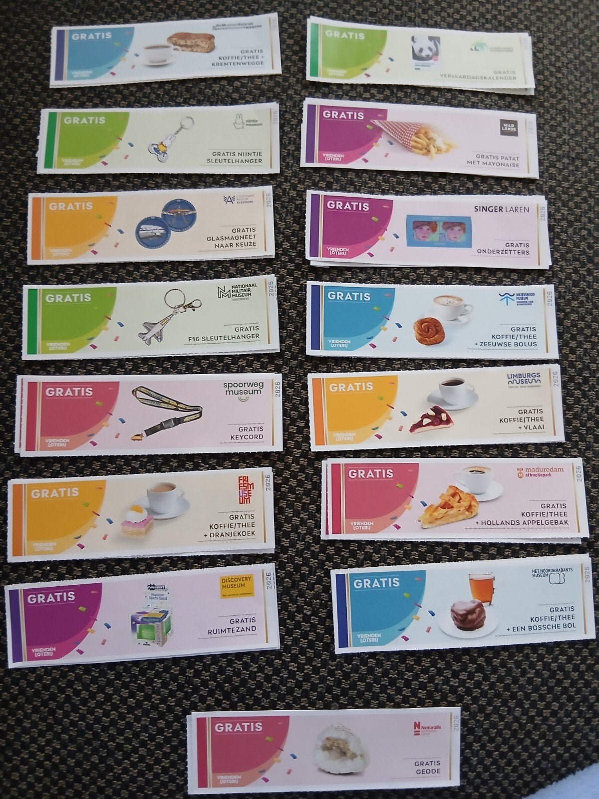 Vriendenloterij bonnen, Tickets en Kaartjes, Kortingen en Cadeaubonnen
