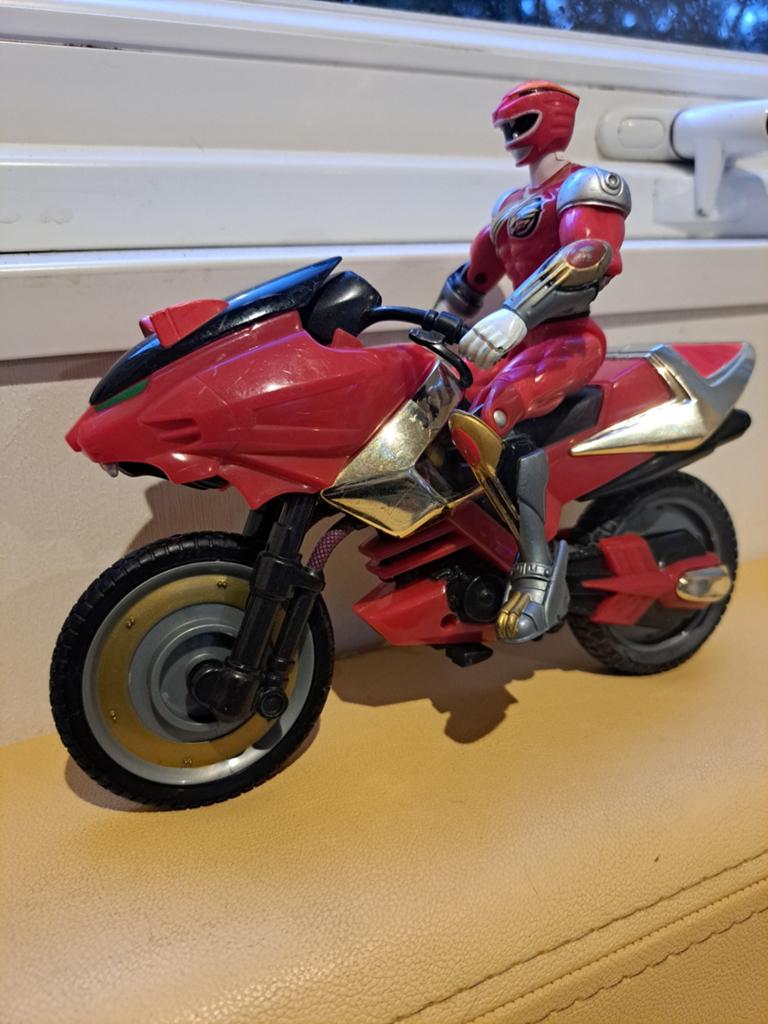 Vintage power rangers motor met rode ranger, Verzenden, Power, Savage, Ranger