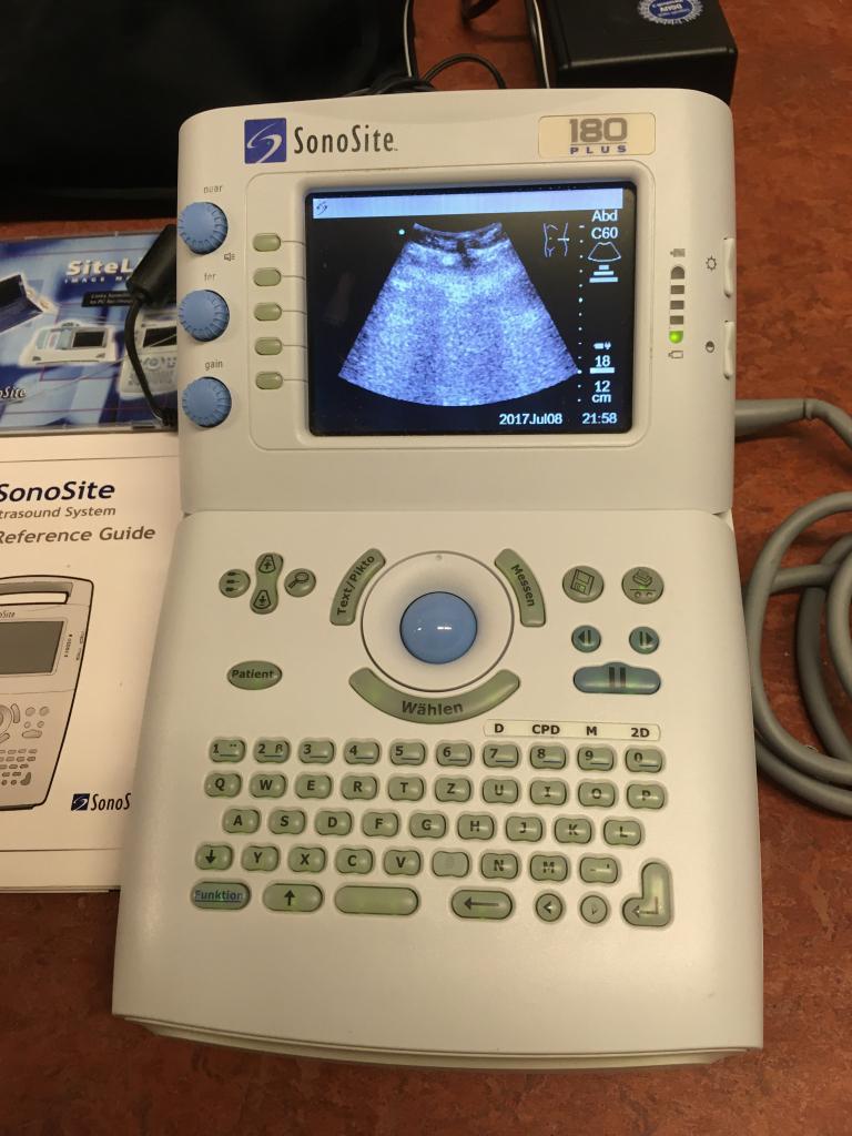 Complete echo set draagbaar Sonosite 180 plus in tas, Niet ingevuld, Niet ingevuld, Ophalen of Verzenden, Zo goed als nieuw