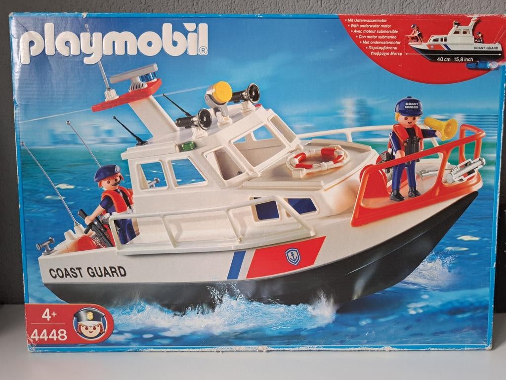 Playmobil 4448 Kustwachtboot met onderwatermotor, Ophalen of Verzenden, Gebruikt, Complete set