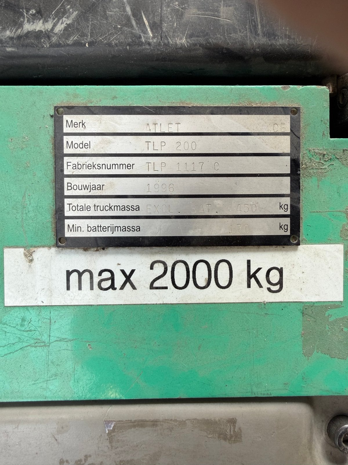 Atlet TLP 200 Elektrische Palletwagen - Heft wel, rijdt niet, Ophalen of Verzenden