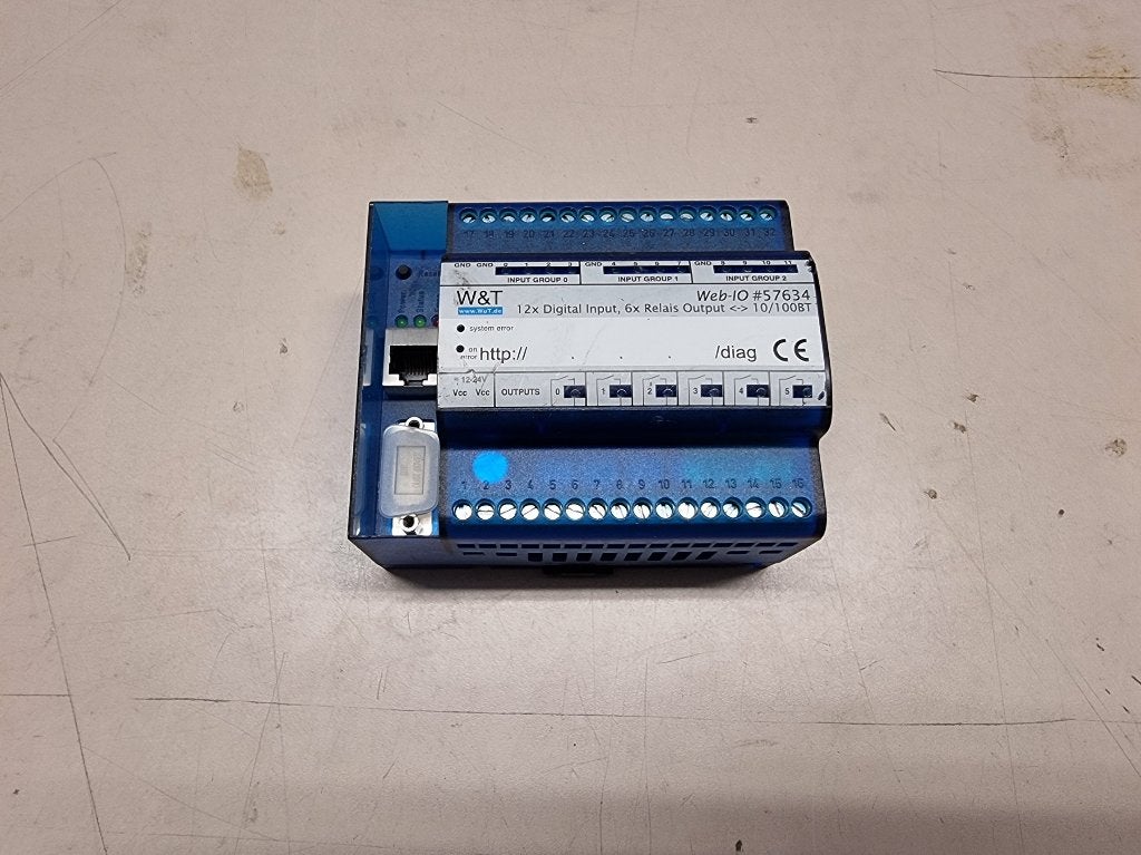 PLC W&T Web-IO 57634 - 12x Digital Input, 6x Digital Relay, Ophalen of Verzenden, Zo goed als nieuw