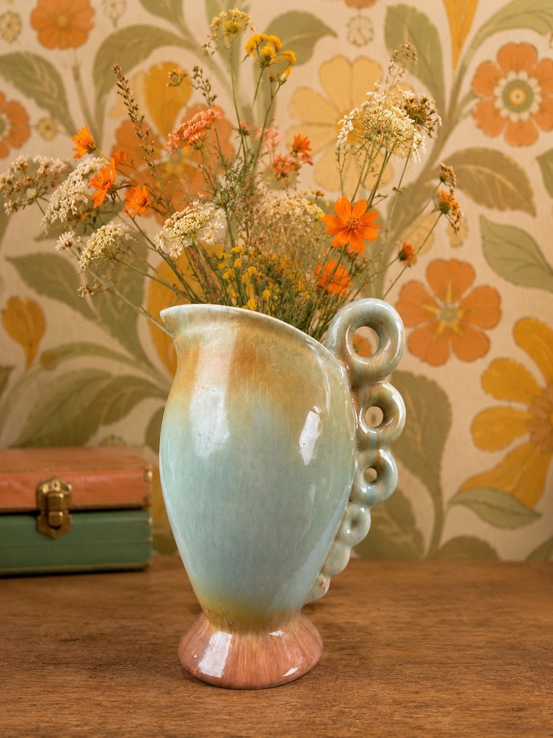 Vintage West-Duitsland vaas met uniek design, Ophalen of Verzenden